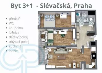 Prodej družstevního bytu 3+kk před rekonstrukcí v pražském Hloubětíně!