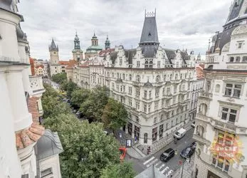 Praha, pronájem mezonetu 5+1(220m2), 2 x balkon, klimatizace, Pařížská ul - Staré Město
