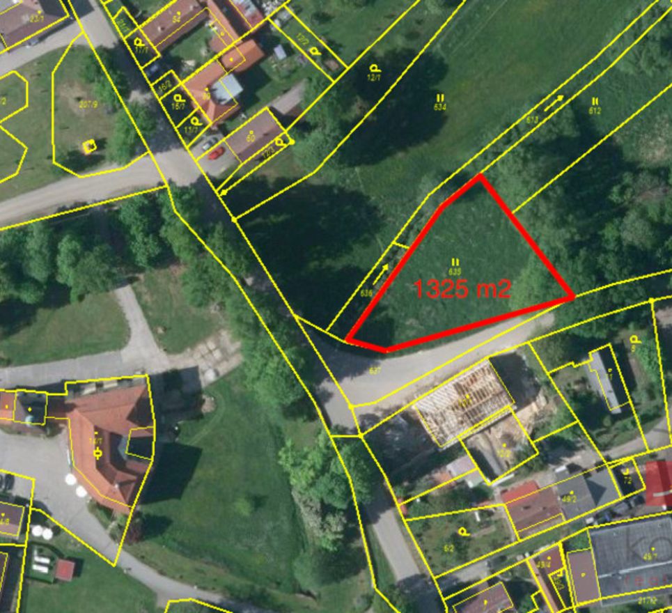 Prodej stavebního pozemku, 1325 m², Proseč - Obořiště, okres Pelhřimov