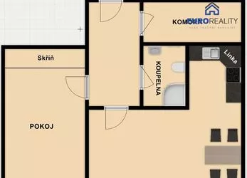 Prodej, byt 2+kk, 55 m2, Strašice u Rokycan