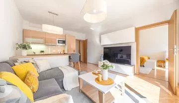Prodej moderní bytové jednotky 2+kk/B s garážovým stáním, 55 m2, 5 890 000,- Kč, Ječná, Hostivice