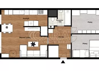 Prodej bytu 3+kk, 71 m² + lodžie 7 m² + sklep 1m²