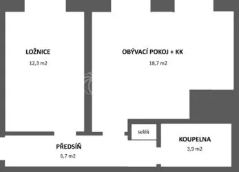 Pronájem bytu 2+kk 42 m2, Tupolevova ul., Praha 9 - Letňany