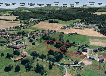 Dlouhá Ves u Sušice; pozemek 8.401 m2 s pozemkem cca 750 m2 určeným k výstavbě RD