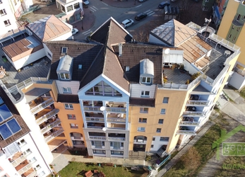 Velký zděný byt s terasou a výhledem na město v Českém Krumlově