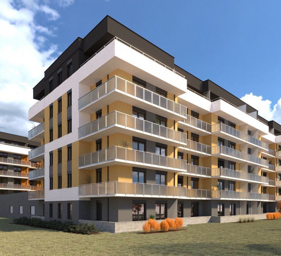 Prodej bytu 1+kk o velikosti 37,3 m2 s terasou 5,4 m2, Nová čtvrť Branišovská